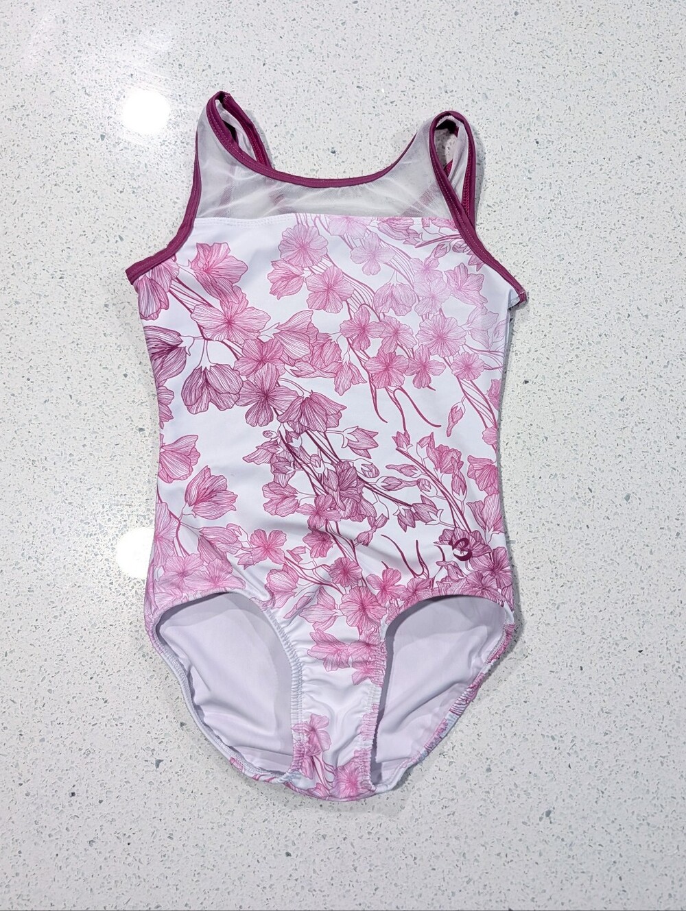 BEAUTIFUL Kbee Gymnastics Dance Leotard Large 10/11 WILD ROSE Or Cherry Blossoms